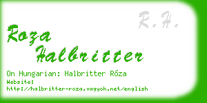 roza halbritter business card
